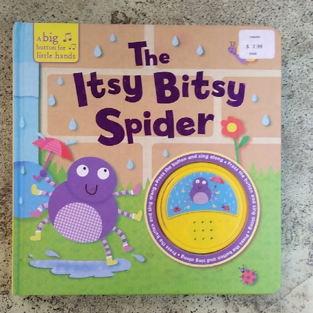 Itsy Bitsy Spider Musical Board Book Daycare Preschool Nursery Home School